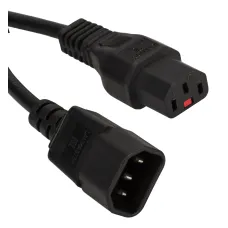 Кабель питания Lanmaster (IEC C13, IEC C14, 1шт, 3м) [LAN-PP13/14-0.5-RD]