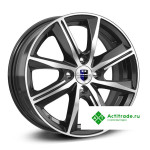 КиК Арнар R17/7J PCD 5x115 ET 40 ЦО 70,2 черный с полированной лицевой поверхностью