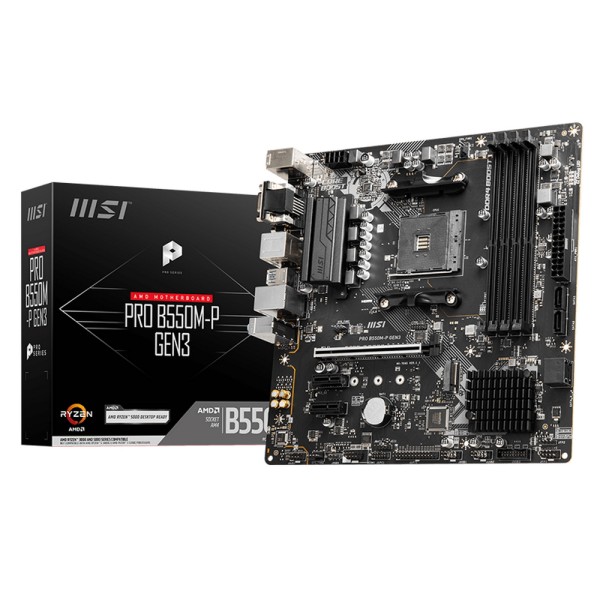Материнская плата MSI PRO B550M-P (AM4, AMD B550, 4x, microATX, RAID SATA: 0,1,10)