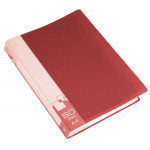 Папка Бюрократ -BPV60RED (A4, пластик, толщина пластика 0,7мм, карман торцевой с бумажной вставкой, красный)