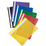 Папка-скоросшиватель Бюрократ -PS-V20YEL (A4, прозрачный верхний лист, пластик, карман для визиток, желтый)