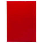Папка-уголок Бюрократ DeLuxe DLCRED (A4, пластик, толщина пластика 0,18мм, красный)