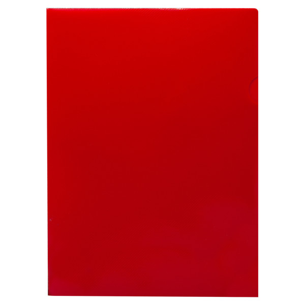 Папка-уголок Бюрократ DeLuxe DLCRED (A4, пластик, толщина пластика 0,18мм, красный)