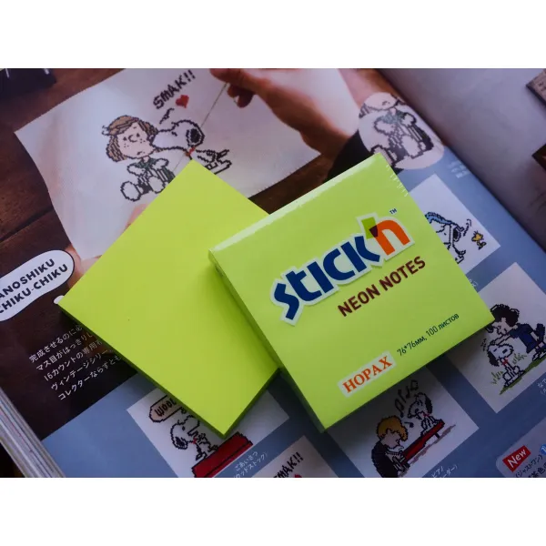 Блок самоклеящийся Hopax 21167 (бумага, зеленый, 76x76мм, 100листов, 70г/м2)