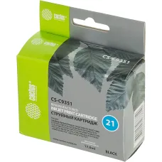 Чернильный картридж Cactus HP 21 CS-C9351 (черный; 17стр; 10мл; DJ 3920, 3940, D1360, D1460, D1470, D1560, D2330, D2360, D2430, D2460, F370, F375, F380, F2180, F2187, F2224, F2280, F2290, F4140, F4172, F4180, F4190)