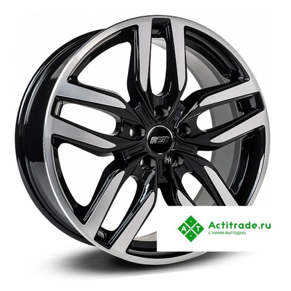 N2O V2212 R18/7.5J PCD 5x108 ET 47 ЦО 60,1 черный с полированной лицевой поверхностью