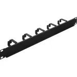 Кабельный органайзер LANMASTER TWT-ORG1U-5V (односторонний, кольца, 1U, 19