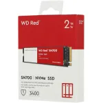 Жесткий диск SSD 2Тб Western Digital Red (2280, 3400/2900 Мб/с, 540000 IOPS, PCIe 3.0 x4 (NVMe))