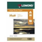 Фотобумага Lomond 0102003 (A4, 120г/м2, для струйной печати, односторонняя, матовая, 100л)