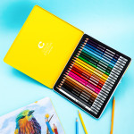 Карандаши Deli Color Emotion (липа, трехгранный, 24 цветов, упаковка 24шт, коробка металлическая)