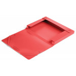 Папка-короб Бюрократ -BA25/05RED (A4, пластик, толщина пластика 0,5мм, на резинке, ширина корешка 25мм, красный)