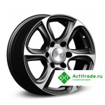 Скад Скала R17/7.5J PCD 6x139,7 ET 25 ЦО 106,2 черный матовый с полированной лицевой поверхностью