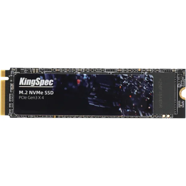 Жесткий диск SSD 256Гб KingSpec (2280, 2200/1300 Мб/с, 96200 IOPS, PCIe 3.0 x4 (NVMe))
