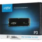 Жесткий диск SSD 2Тб Crucial (2280, 3500/3000 Мб/с, PCIe 3.0 x4 (NVMe))