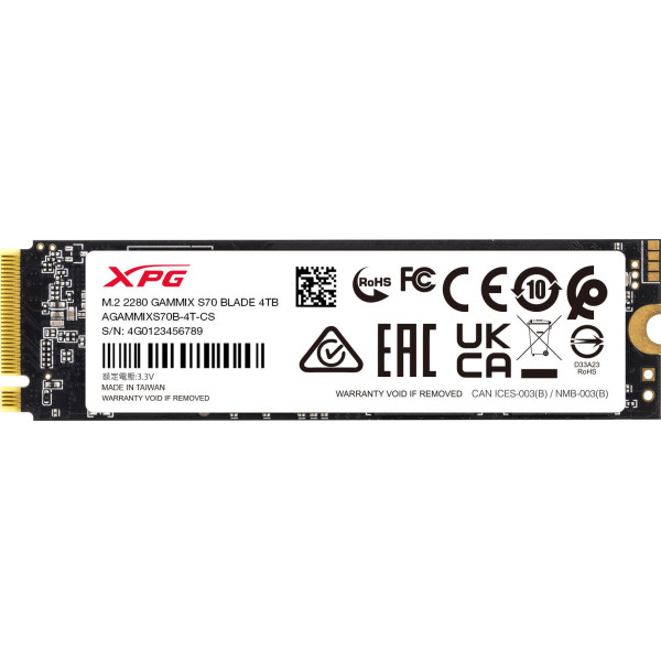 Жесткий диск SSD 4Тб ADATA (2280, 7400/6600 Мб/с)