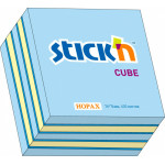 Блок самоклеящийся Hopax 21340 (бумага, голубой, 76x76мм, 400листов, 70г/м2, 3цветов)