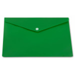 Конверт на кнопке Бюрократ PK804A5NGRN (A5, пластик, непрозрачный, толщина пластика 0,18мм, зеленый)