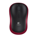 Мышь Logitech Wireless Mouse M185 Black-Red USB (радиоканал, кнопок 3, 1000dpi)