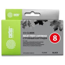 Чернильный картридж Cactus CS-CLI8BK (черный; 12стр; MP470, MP500, MP530, MP600, MP800, MP810, MP830, MP970) [CS-CLI8BK]