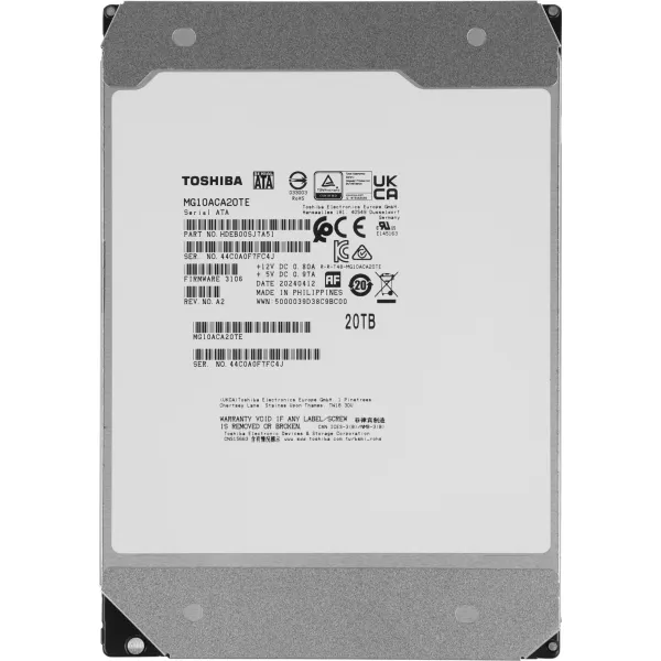 Жесткий диск HDD 20Тб Toshiba Enterprise Capacity (3.5