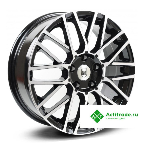 Tech Line 739 R17/6.5J PCD 4x100 ET 40 ЦО 54,1 черный с полированной лицевой поверхностью