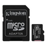 Карта памяти microSDXC 128Гб Kingston (Class 10, 100Мб/с, UHS-I U1, адаптер на SD)