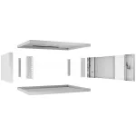 Шкаф коммутационный настенный Cabeus WSC-05D-4U55/45 (4U, 550x230x450мм, IP20, 30кг)
