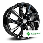 Скад Marseille R17/7J PCD 5x112 ET 47 ЦО 57,1 черный с полированной лицевой поверхностью