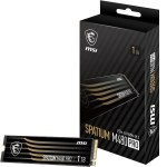 Жесткий диск SSD 1Тб MSI SPATIUM (2280, 7400/6000 Мб/с, 1000000 IOPS, PCIe 4.0 x4 (NVMe), 1024Мб, для ноутбука и настольного компьютера)