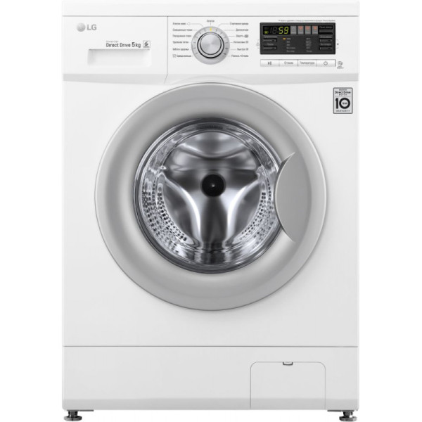 Стиральная машина LG F10B8LD7(60x85x44см, фронтальная, макс:5кг, 1000об/мин, белый)