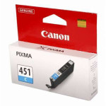 Картридж Canon CLI-451C (голубой; 332стр; 7мл; Pixma iP7240, MG6340, MG5440)