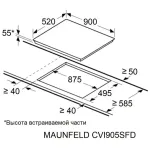 Индукционная варочная поверхность Maunfeld CVI905SFDGR