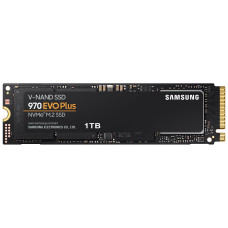 Жесткий диск SSD 1Тб Samsung 970 EVO Plus (2280, 3500/3300 Мб/с, 550000 IOPS, PCI-E, 1024Мб, для ноутбука и настольного компьютера) [MZ-V7S1T0BW]