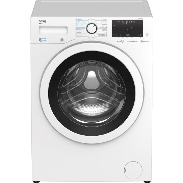 Стиральная машина Beko WDW85636B3(класс: B, 60x84x59см, фронтальная, макс:8кг, с сушкой, 1200об/мин, белый)