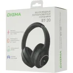 Гарнитура Digma BT20 (беспроводные накладные оголовье закрытые, шумоподавление, 400мА*ч, 10,5ч, Bluetooth 5.0)