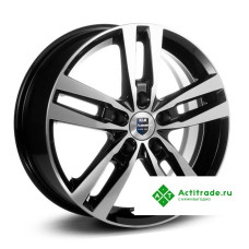 КиК Rassvet- Оригинал R16/6.5J PCD 5x114,3 ET 40 ЦО 66,1 черный глянцевый с полированной лицевой поверхностью [r74689SK]