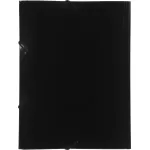 Папка на резинке Бюрократ ДеЛюкс DL510BLCK (A4, пластик, толщина пластика 0,7мм, ширина корешка 30мм, черный)