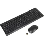 Клавиатура и мышь Oklick 230 M Wireless Keyboard & Optical Mouse Black USB (радиоканал, классическая мембранная, 104кл, светодиодная, кнопок 3, 1000dpi)