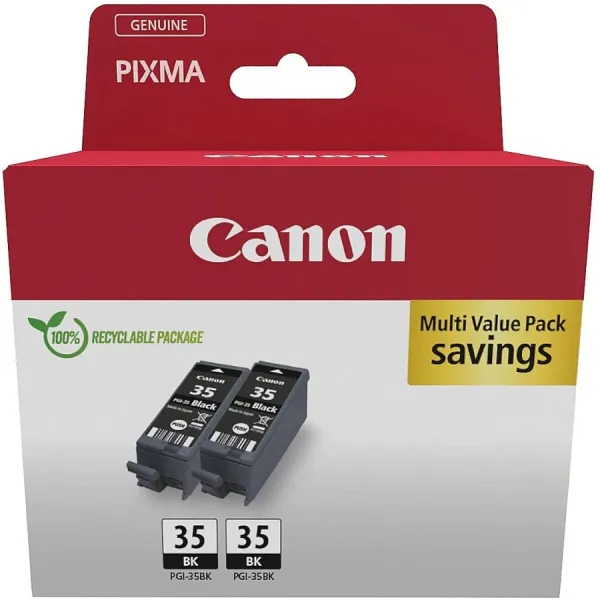 Картридж Canon PGI-35 (черный; 18,6стр; Pixma iP100; двойная упаковка)