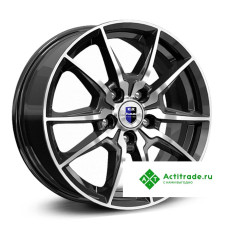 КиК Адамар-Оригинал R16/6.5J PCD 5x100 ET 48 ЦО 56,1 черный с полированной лицевой поверхностью