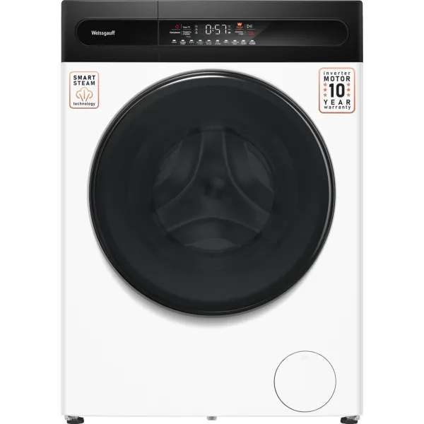 Стиральная машина Weissgauff WM 49411 Inverter Steam(60x84.7x52.5см, фронтальная, макс:11кг, 1400об/мин, белый)