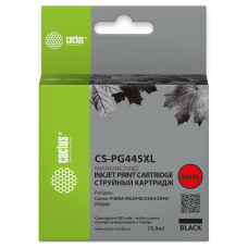 Картридж Cactus CS-PG445XL (оригинальный номер: PG-445XL; черный; 15стр; Pixma MG2440, 2540, 2940) [CS-PG445XL]