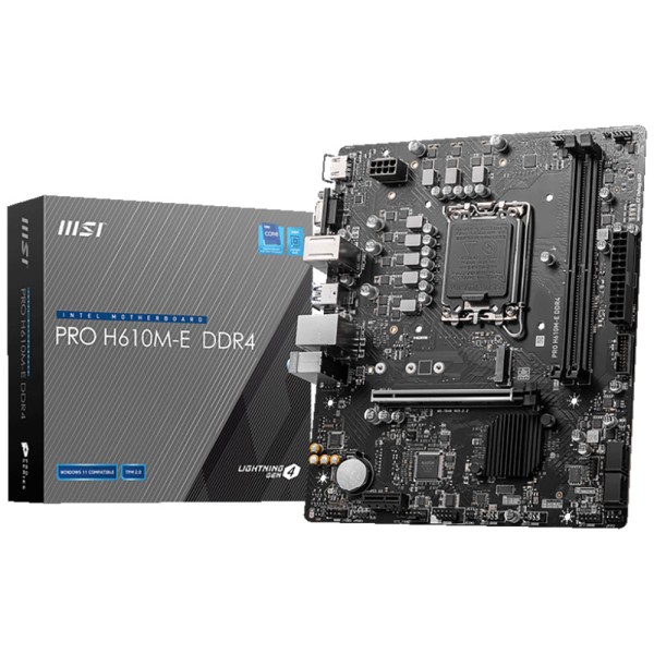 Материнская плата MSI PRO H610M-E (SocketLGA1700, Intel H610, 2xDDR5, microATX)