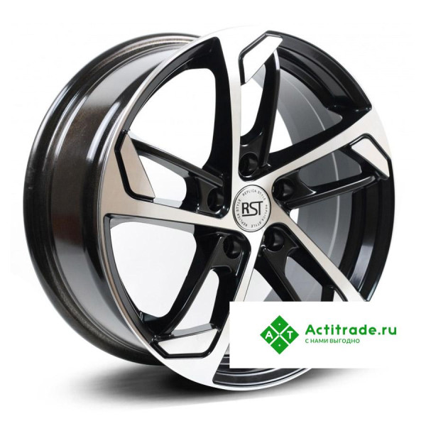 RST R037 R17/7J PCD 5x114,3 ET 45 ЦО 67,1 черный с полированной лицевой поверхностью