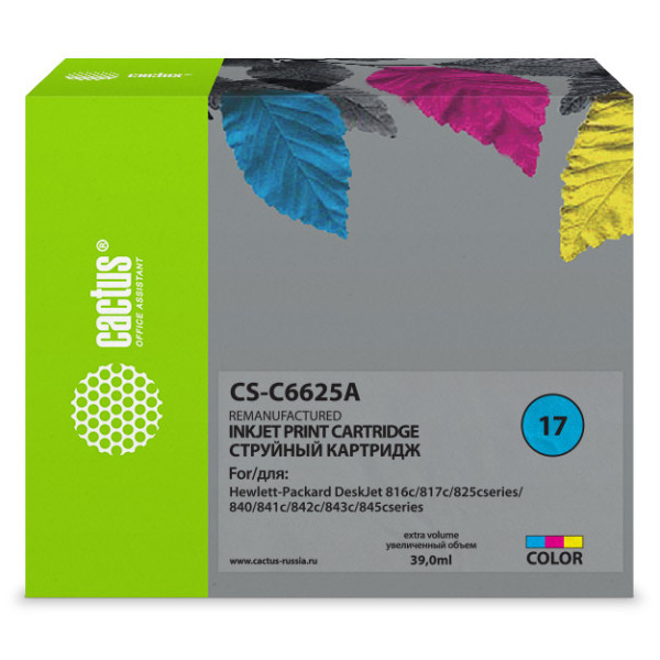 Картридж Cactus HP CS-C6625A (многоцветный; 480стр; HP DJ 816c, 817, 825, 840, 841c, 842c, 843c, 845c)