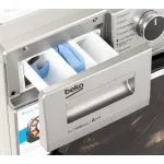 Стиральная машина Beko RSPE78612S(фронтальная средняя, класс стирки/отжима/э.потребления: A/B/A+++ , макс: 7кг, 1200 об/мин, инвертер, 60x84x45см, серебристый)