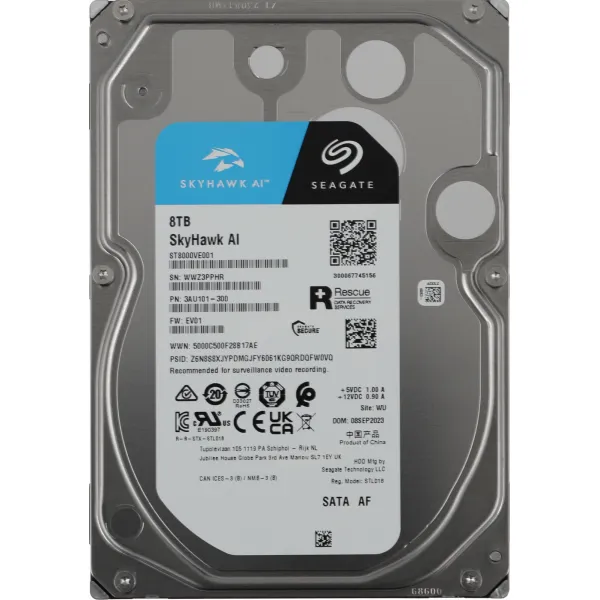 Жесткий диск HDD 8Тб Seagate SkyHawkAI (3.5