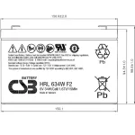 Батарея CSB HRL634W F2 FR (6В, 34Ач)