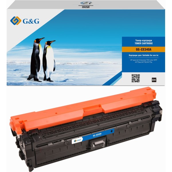 Тонер-картридж G&G GG-CE340A (черный; 13500стр; CLJ M775)