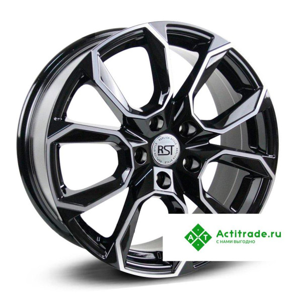 RST R096 R16/6.5J PCD 5x112 ET 40 ЦО 57,1 черный с полированной лицевой поверхностью